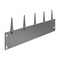 5-Piece Dark Grey Galvanized Steel Flower Bed Border Garden Edging with Spikes Anchors